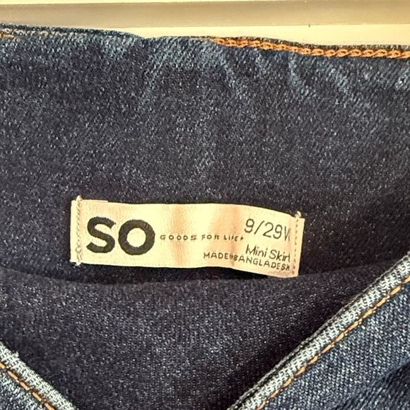 SO Jean Mini Skirt with Side Slit - Picture 2 of 4